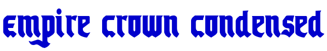 Empire Crown Condensed font